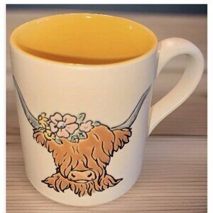 Highland Cow Mug Floral Embossed Spectrum Designz Cup